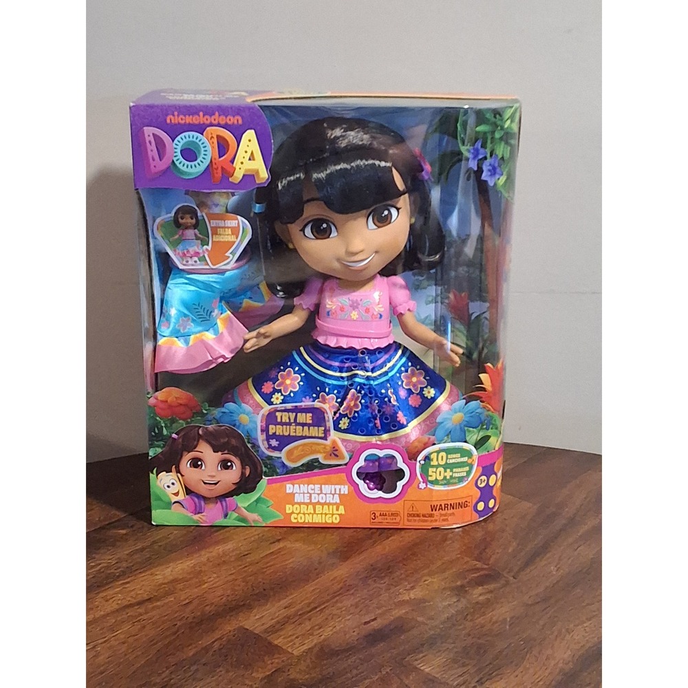 Nickelodeon Dance With Me Dora Interactive Doll 2 Skirts 50+ Phrases 6073345